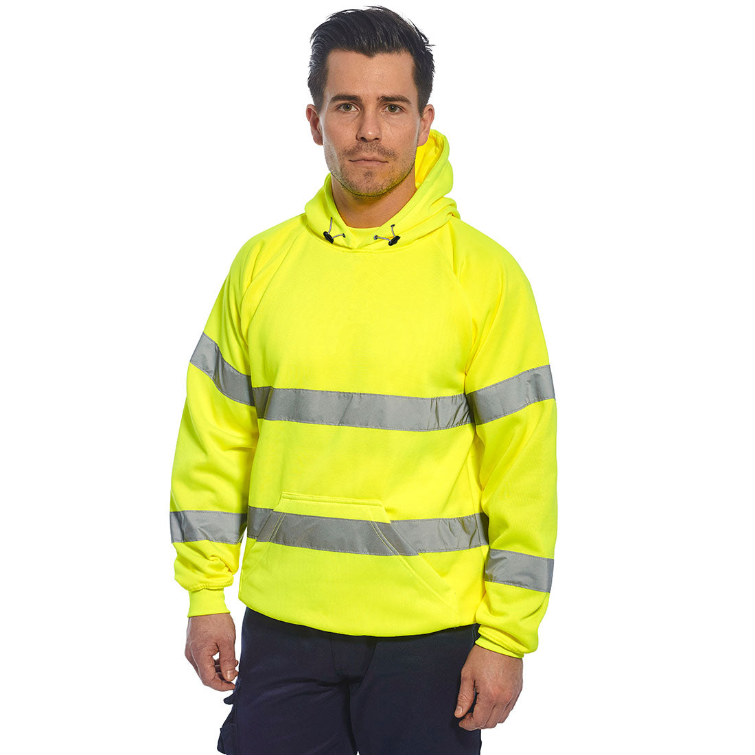 Portwest B304 Hi-Vis Hooded Sweatshirt - Yellow