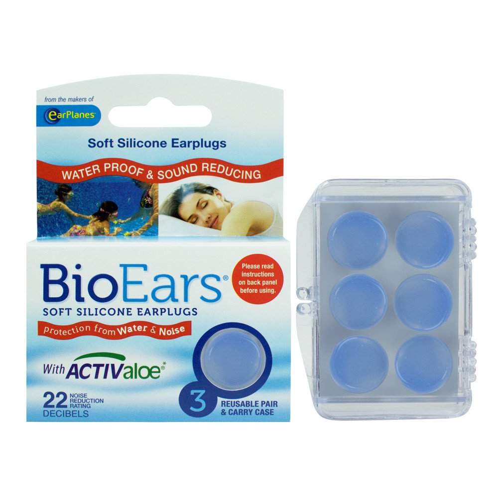 BioEars Soft Silicone Earplugs - 3 pairs
