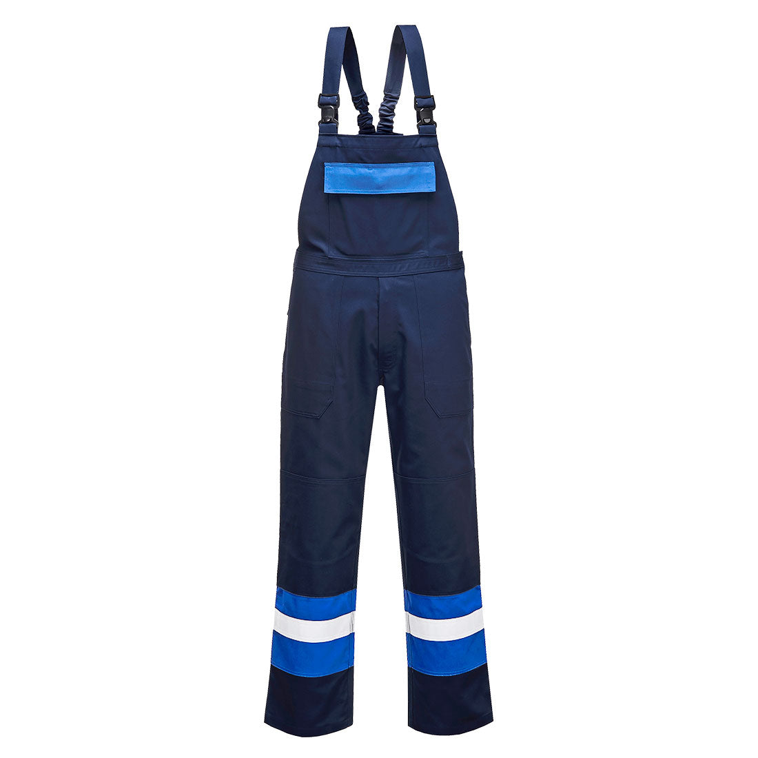 Portwest FR57 Bizflame Plus Bib and Brace Navy/Royal