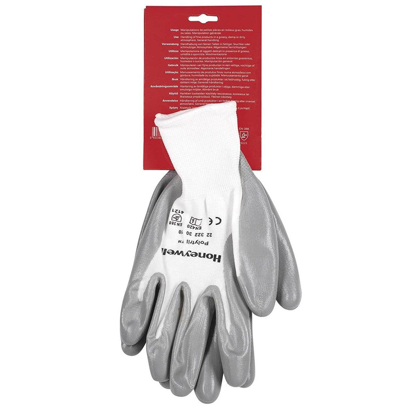 Honeywell 2232230 Polytril Grey Nitrile Gloves