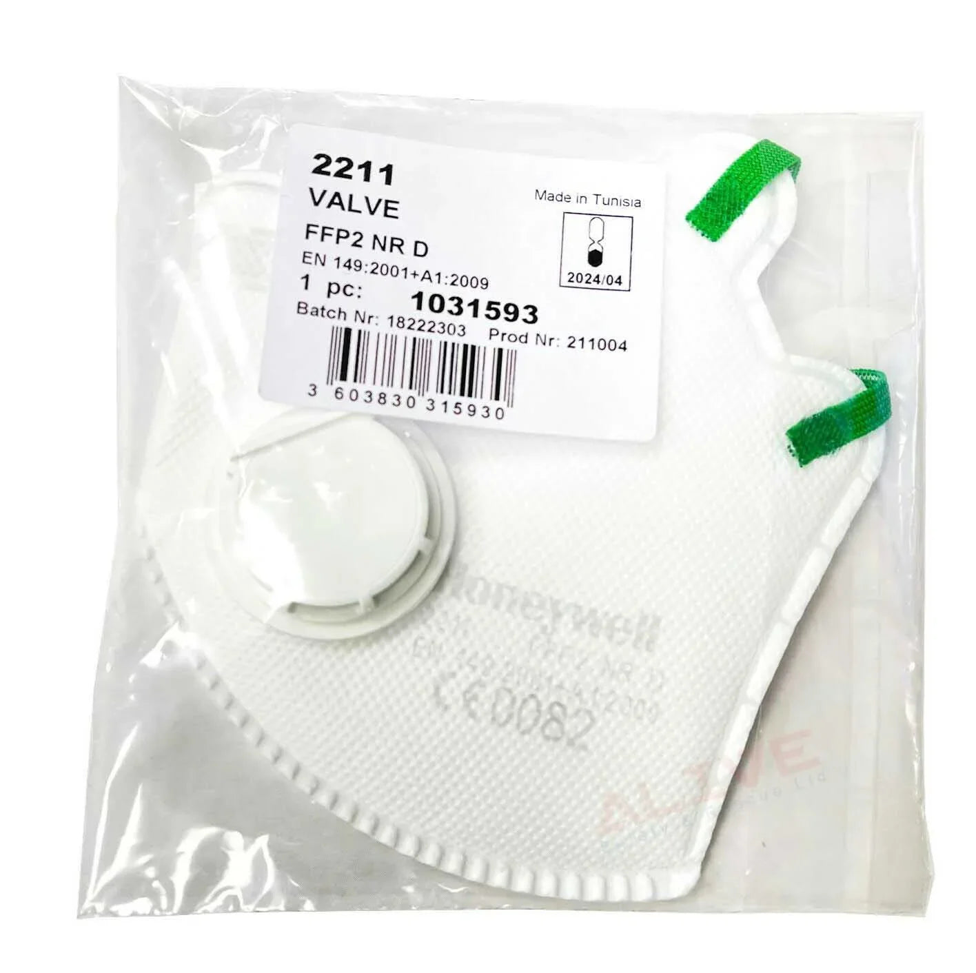 Honeywell 1031593 2211 FFP2 NR D Valved Mask