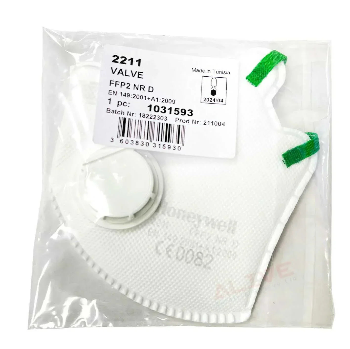 Honeywell 1031593 2211 FFP2 NR D Valved Mask