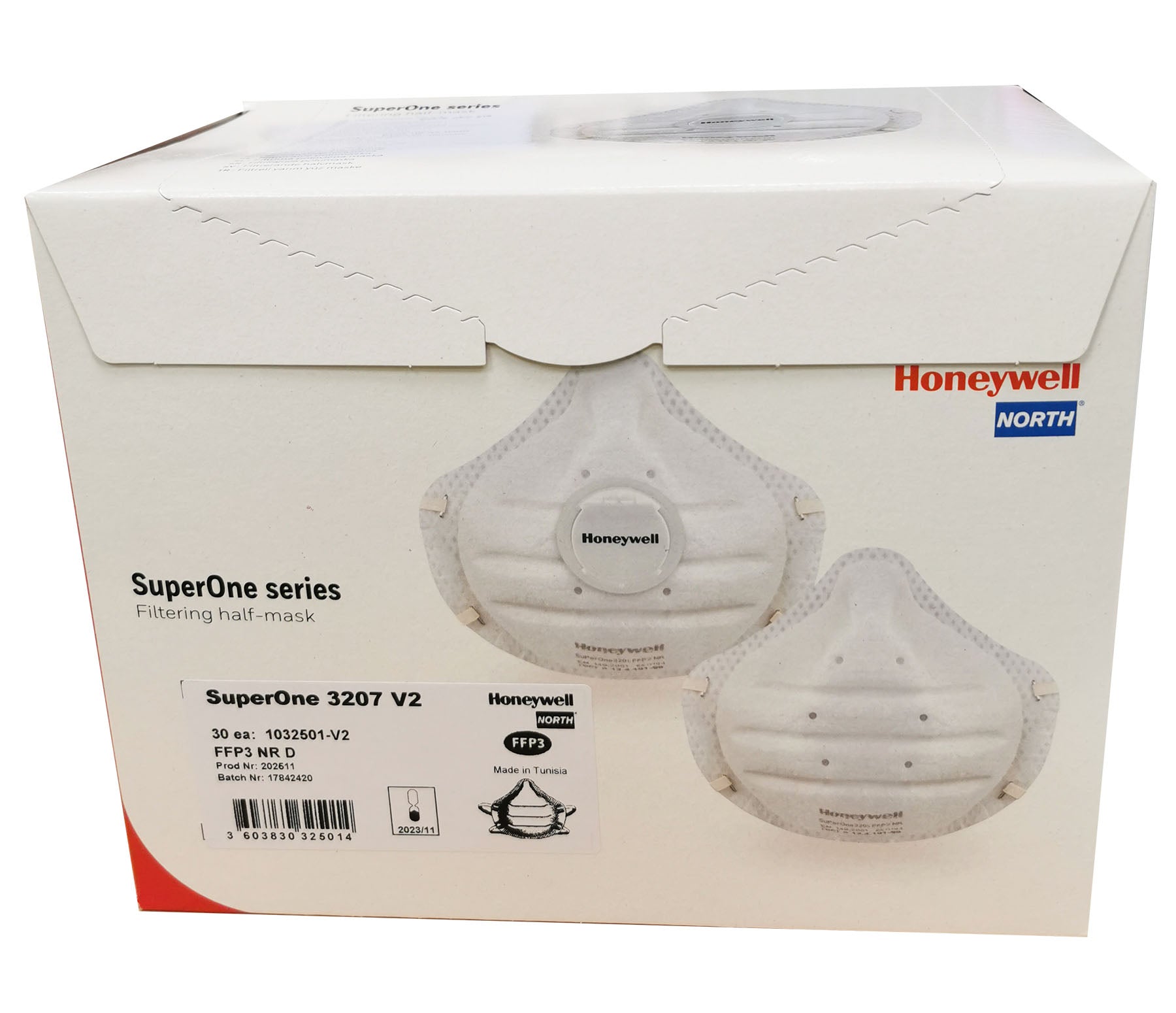 Honeywell SuperOne 3207 V2 FFP3 NR D mask
