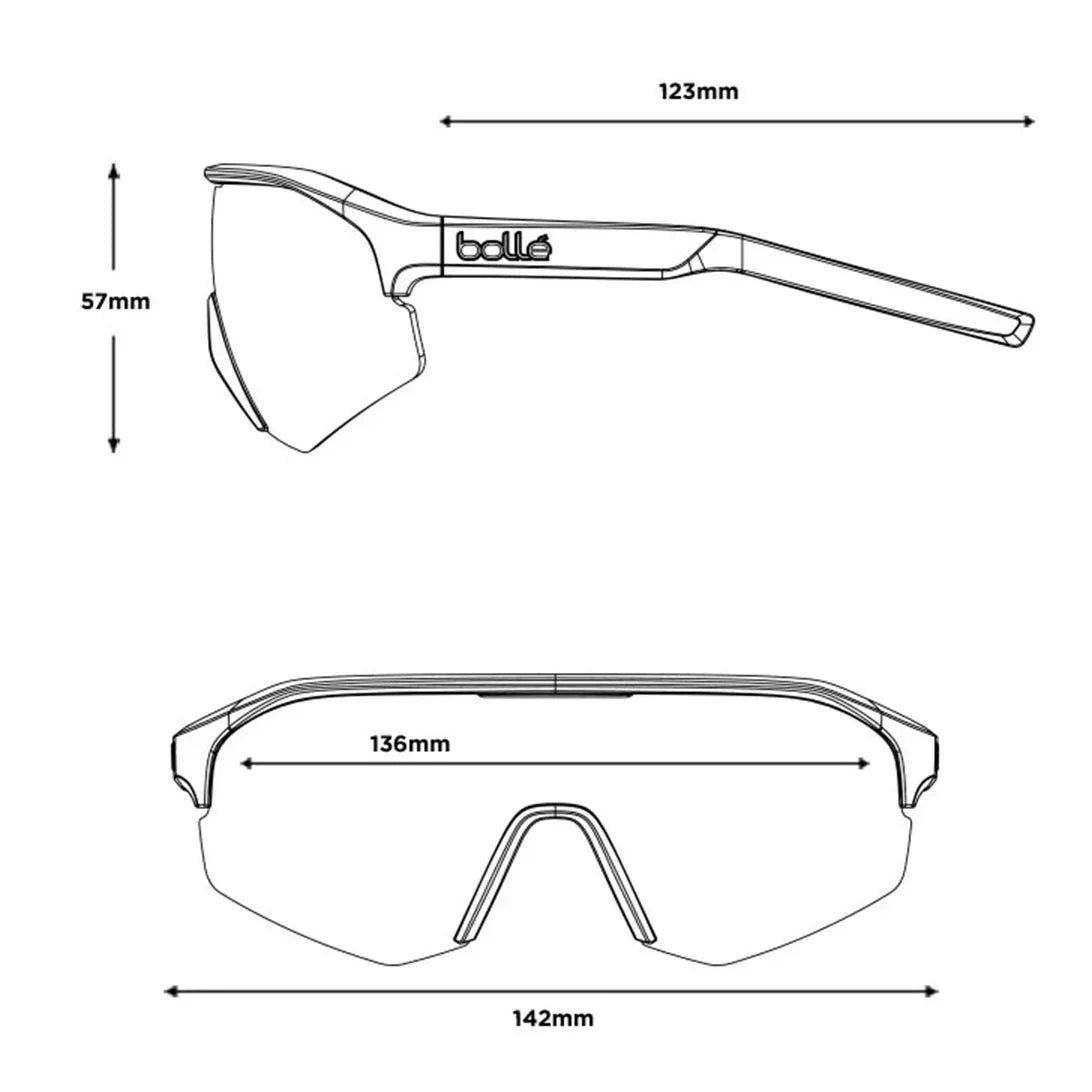 Bolle LIGHTSHIFTER BS020001 Sunglasses - Titanium Matte - Volt+ Ultraviolet