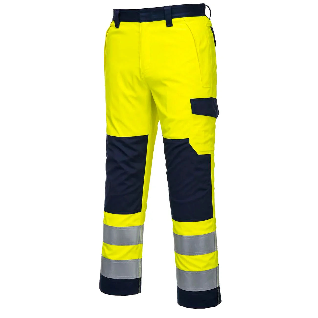 Portwest MV46 Hi-Vis Modaflame Trouser - Yellow/Navy