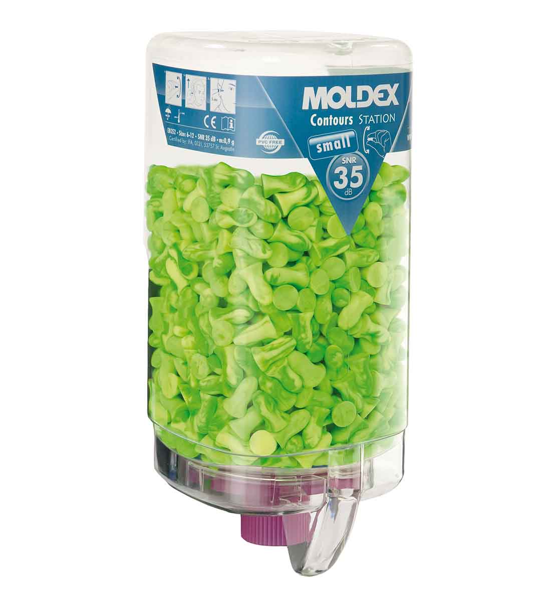 MOLDEX 7453 Contours Dispenser 500 Pairs Small Earplugs 