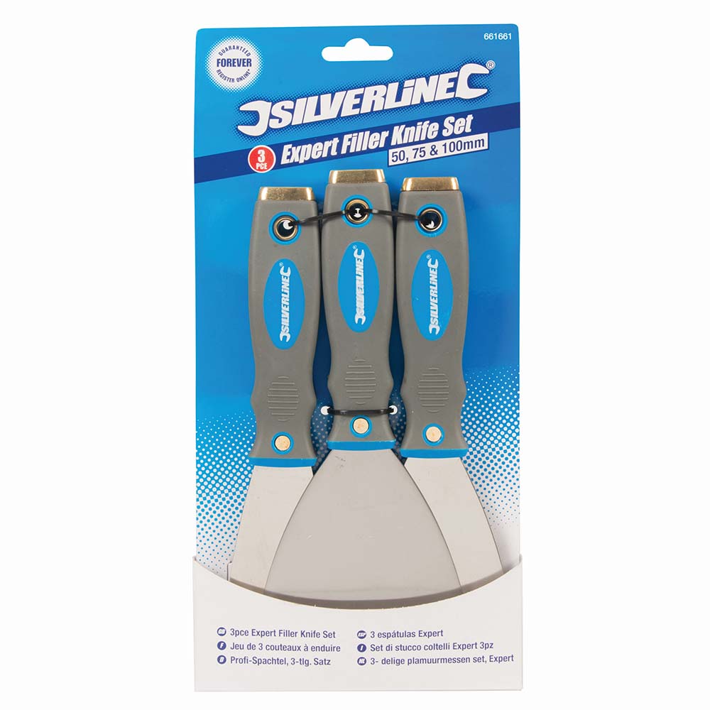 Silverline 661661 Expert Filler Knife Set 3pce 50, 75 & 100mm 3