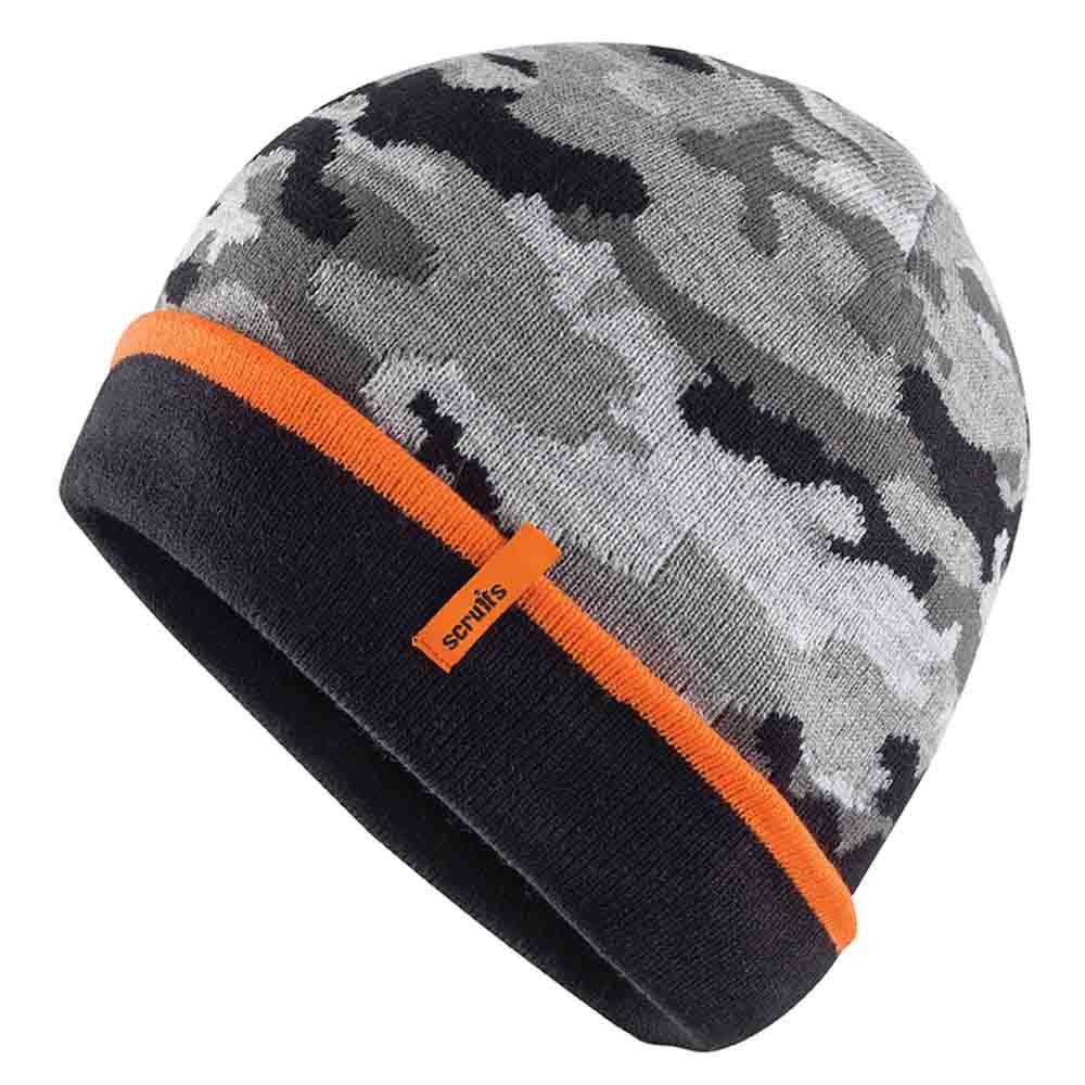 Scruffs Trade Camo Beanie Grey