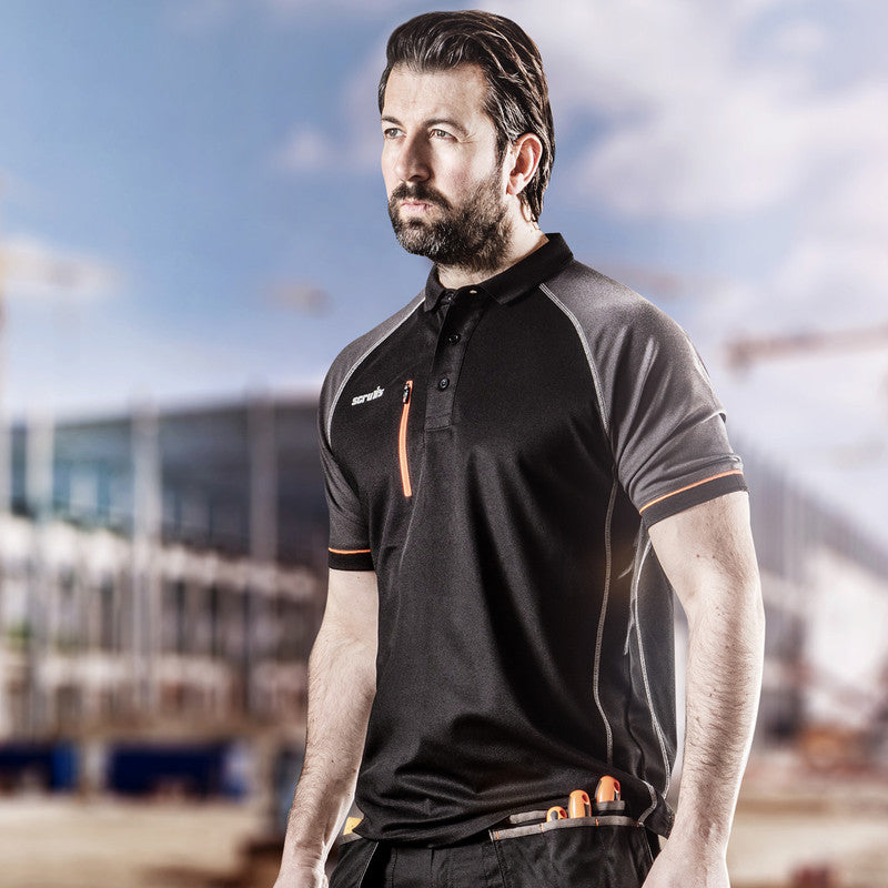 Scruffs Trade Active Polo - Black