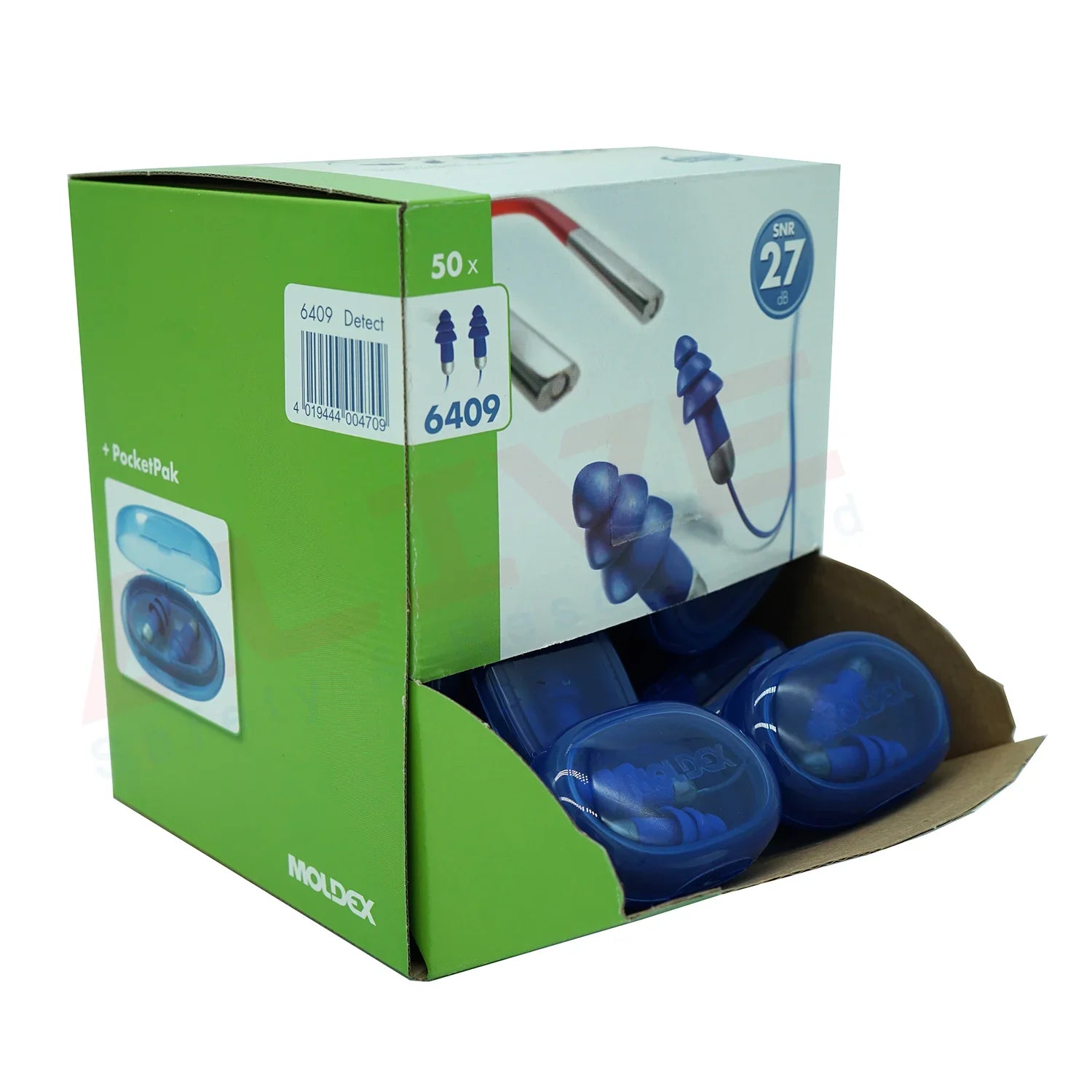 MOLDEX 6409 Rocket Full Detect Cord Earplugs - SNR: 27dB