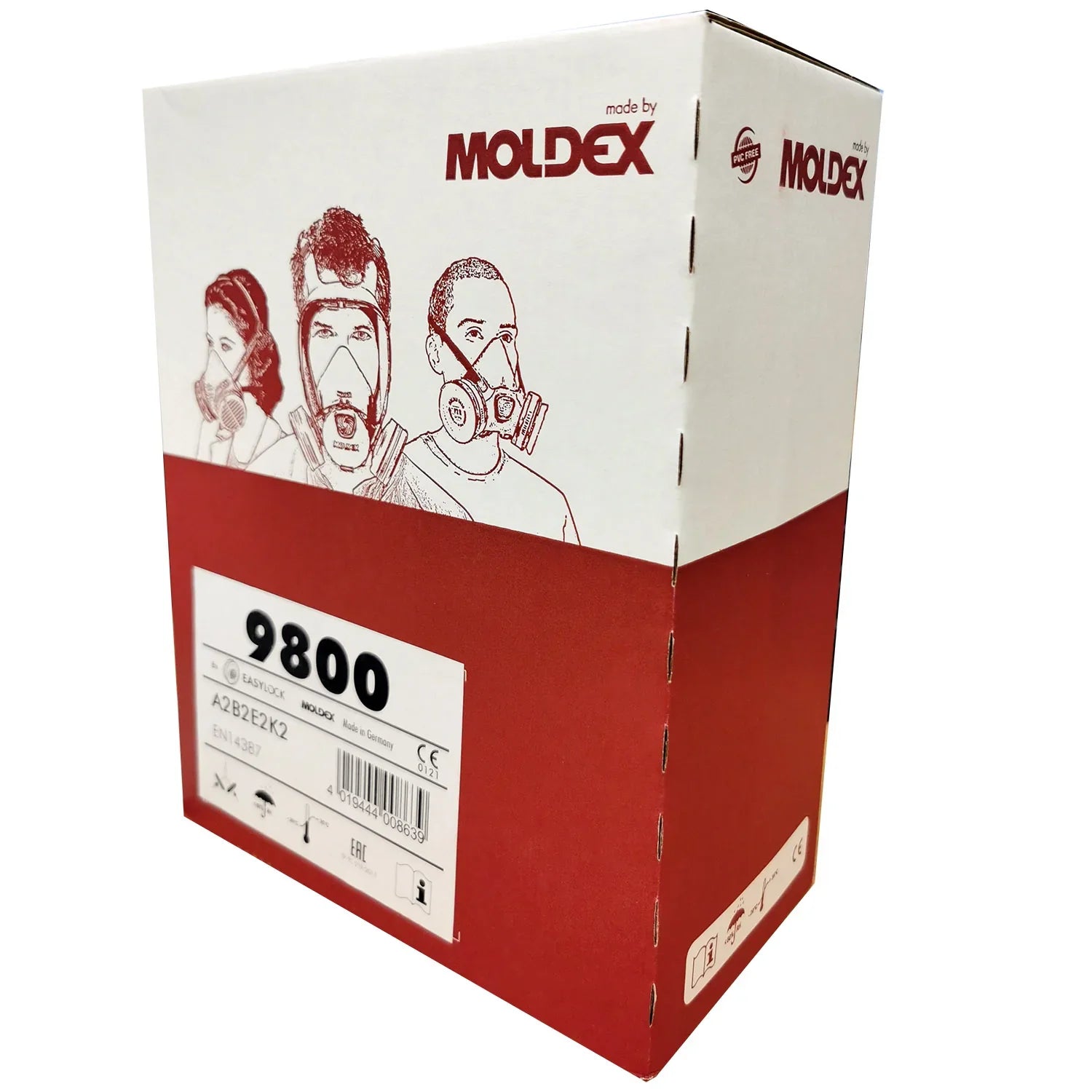 Moldex 9800 EasyLock A2B2E2K2 Gas Filters Box