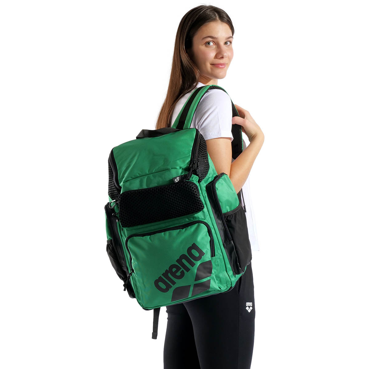 Arena Green One Go Swim Sports Travel Backpack 45L