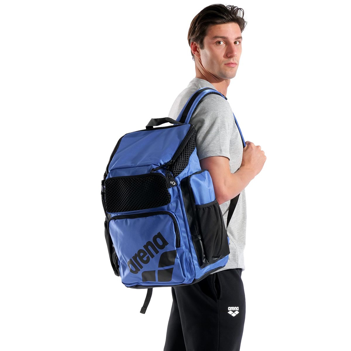 Arena Royal Blue One Go Swim Sports Travel Backpack 45L