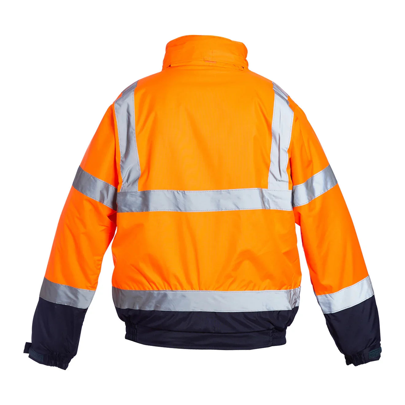 Hi-Vis Two Tone Bomber Jacket Orange Navy Blackrock