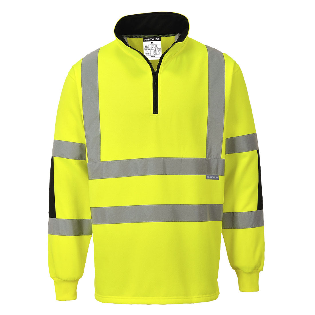 Portwest B308 Xenon Hi-Vis Rugby Shirt Yellow