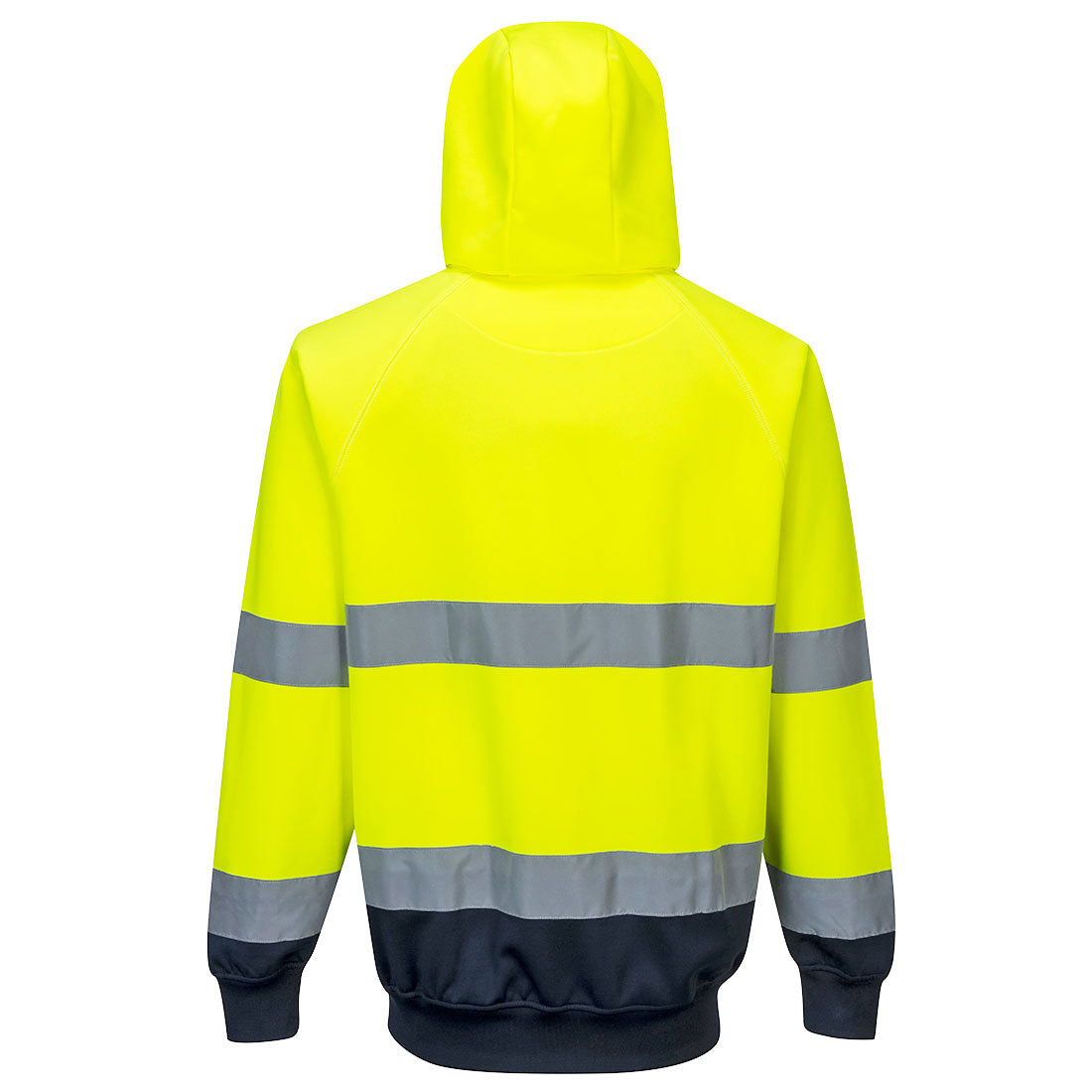 Portwest B316 Hi-Vis Contrast Hoodie Yellow Navy