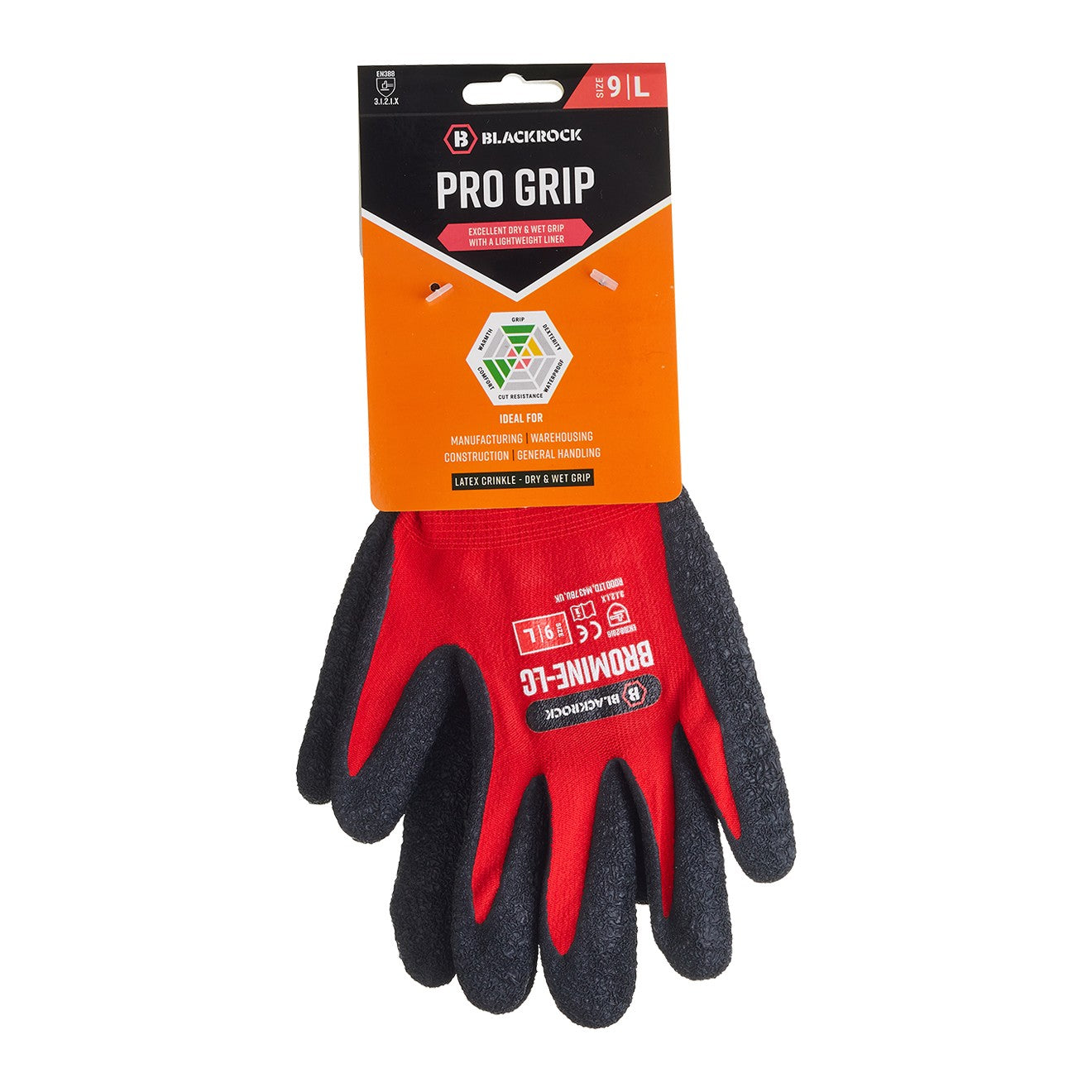 BlackRock Bromine-LC Latex Coated Gloves