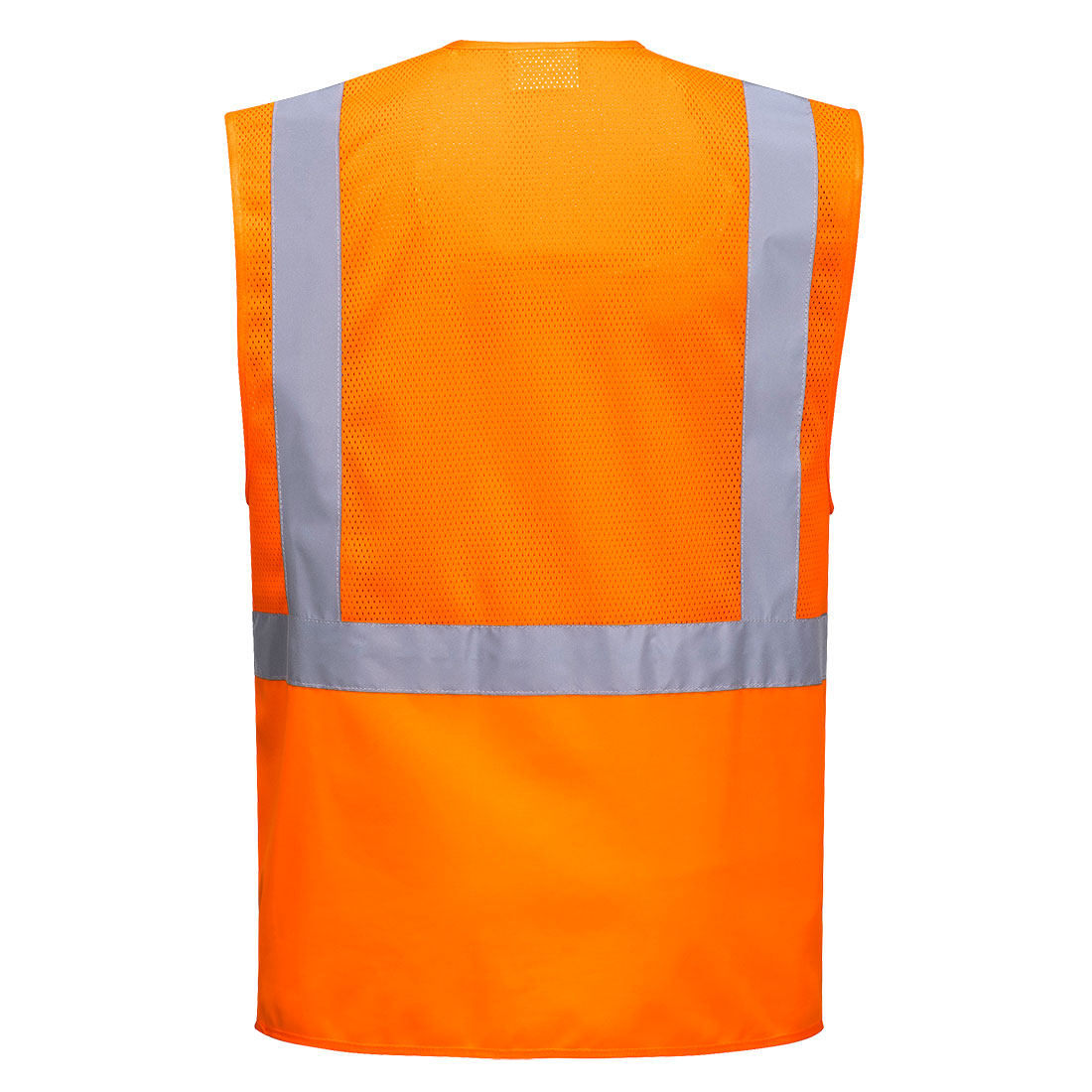 Portwest C496 Madrid Hi Vis Half Mesh Executive Vest Orange