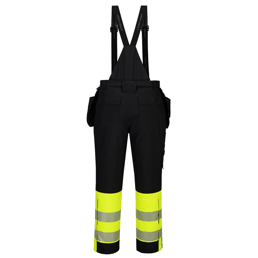 Portwest DX4 Hi-Vis Class 1 Winter Bib and Brace Yellow Black