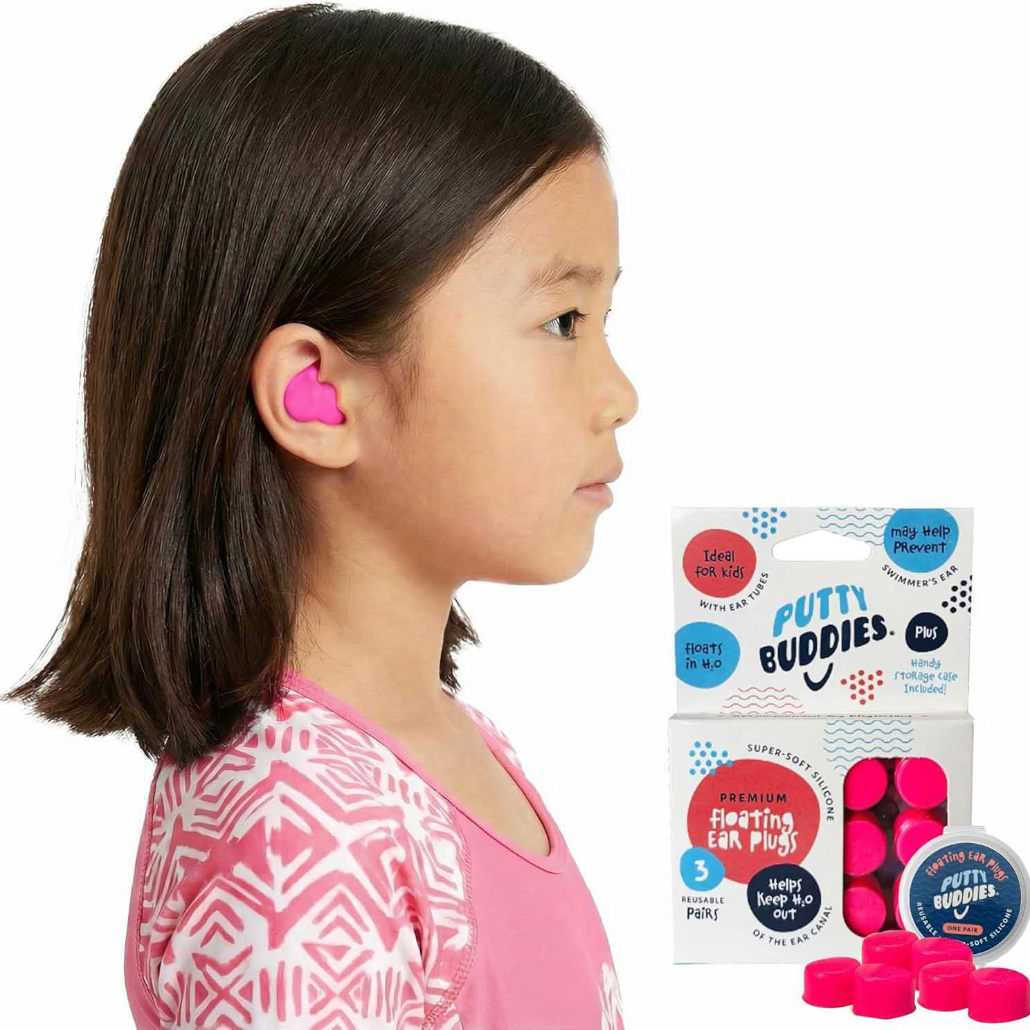 Putty Buddies Floating earplugs_HotPink