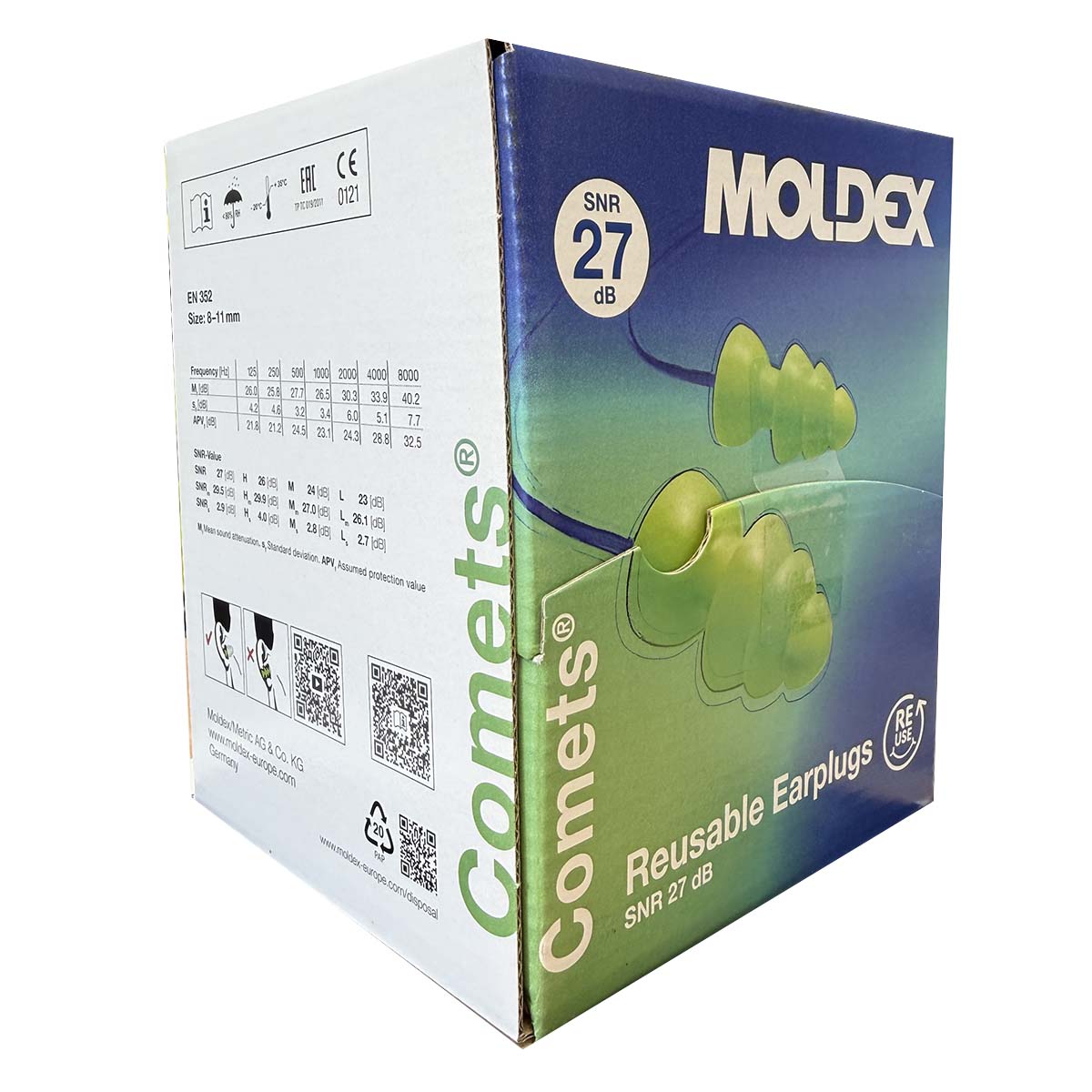 Box of Moldex Comets reusable earplugs 6421