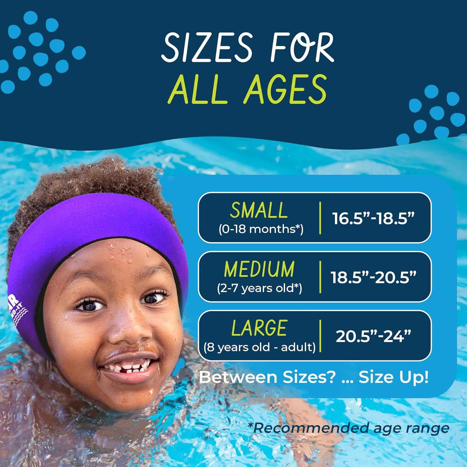 Ear Band it Original Swimming Headband Size Chart