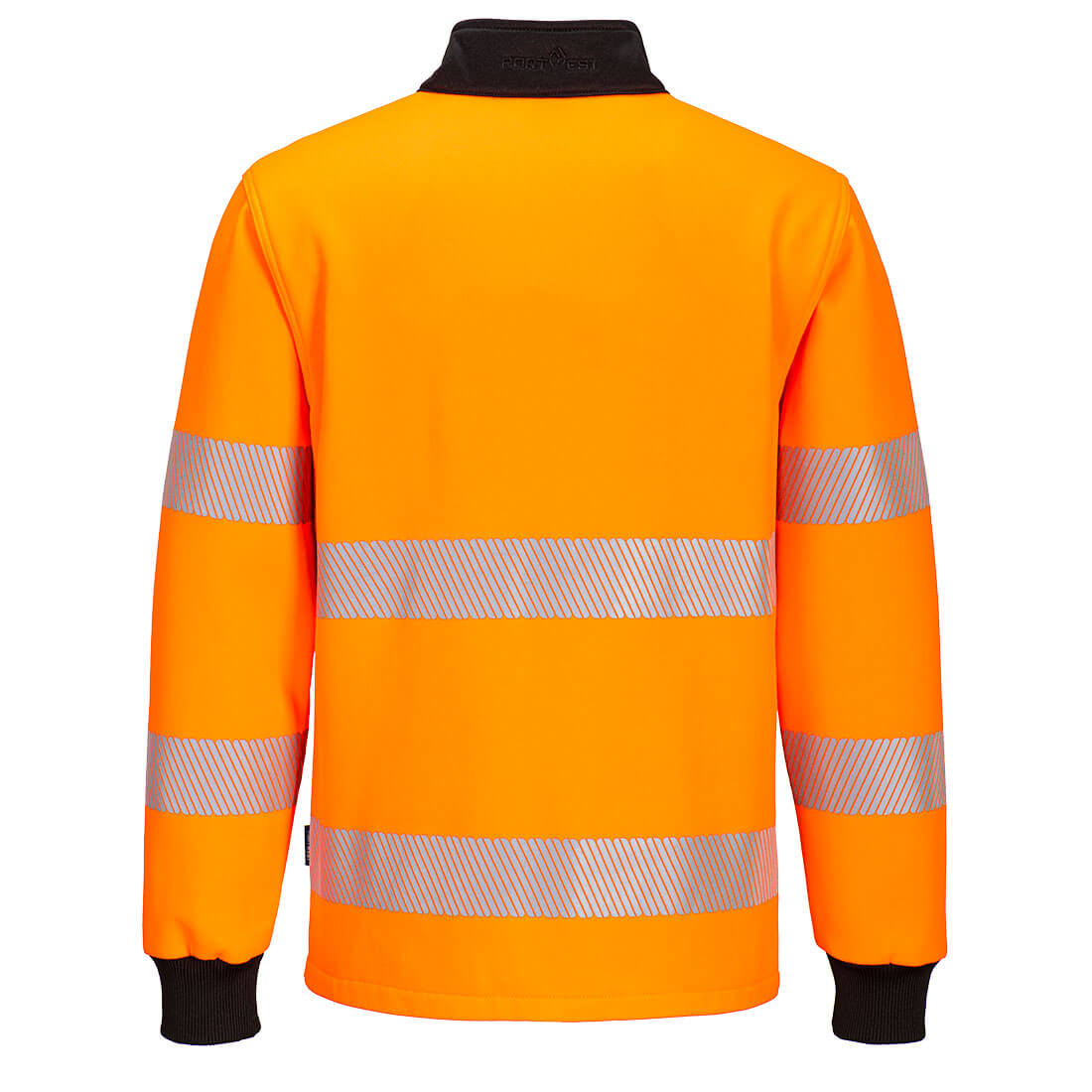 Portwest PW326 PW3 Hi-Vis 1/4 Zip Sweatshirt Orange Black