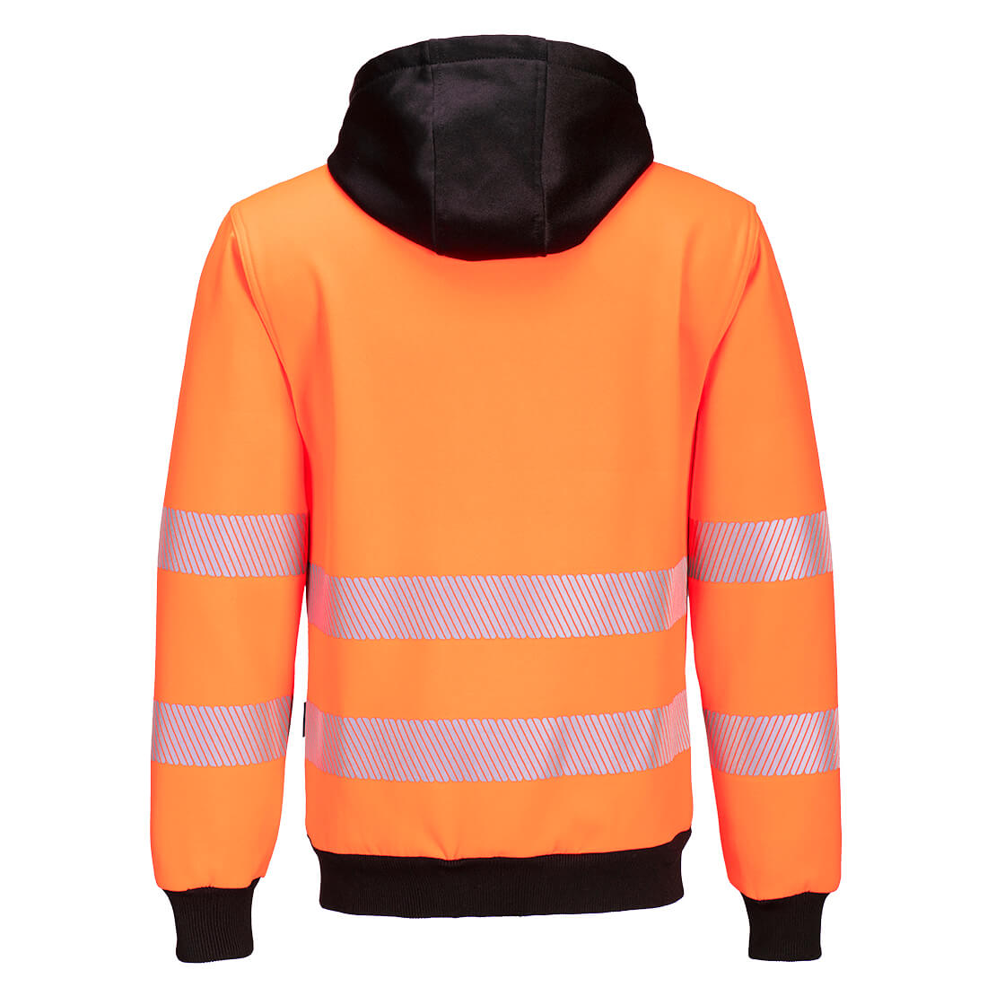 Portwest PW327 PW3 Hi-Vis Zip Hoodie Orange Black