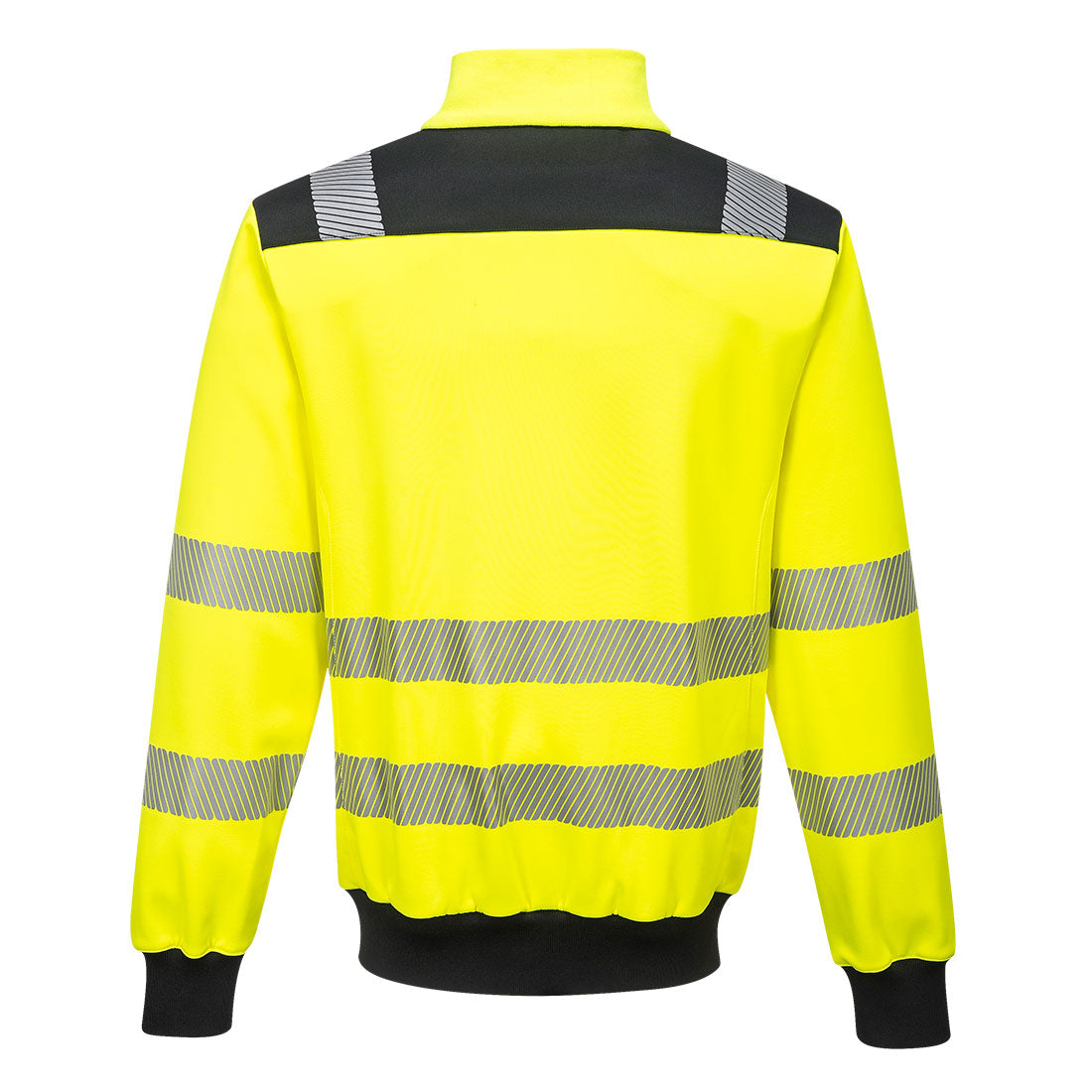Portwest PW370 PW3 Hi-Vis Zip Sweatshirt Yellow Black