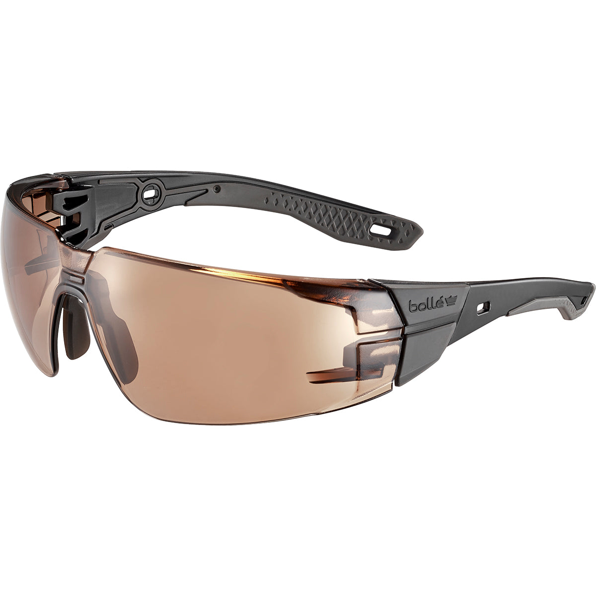 Bolle RUSH+ 2.0 Bronze Lens Safety Glasses with Black and Grey Frame RUSPMN50E