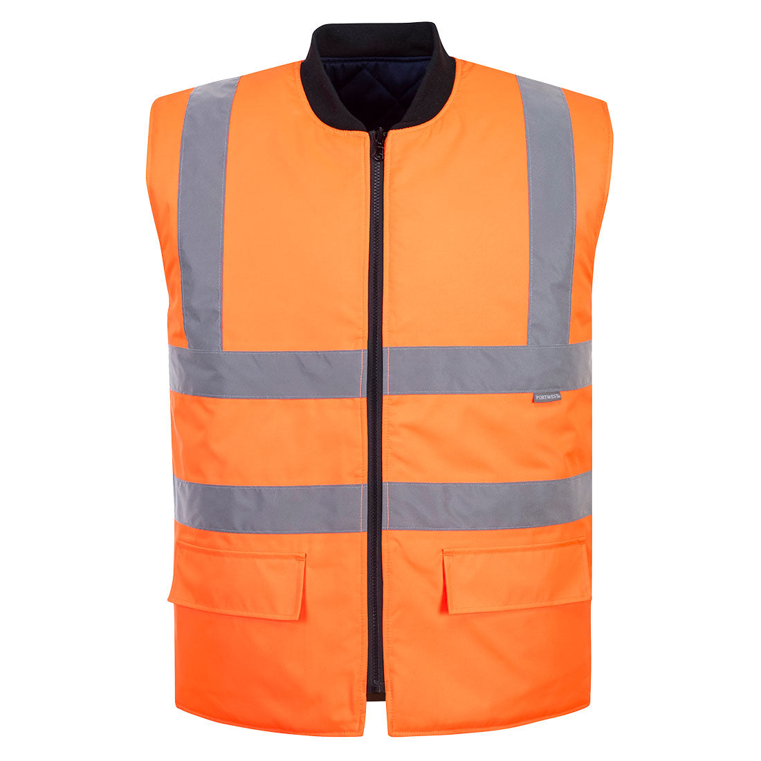 Portwest S469 Hi-Vis Reversible Bodywarmer  Orange