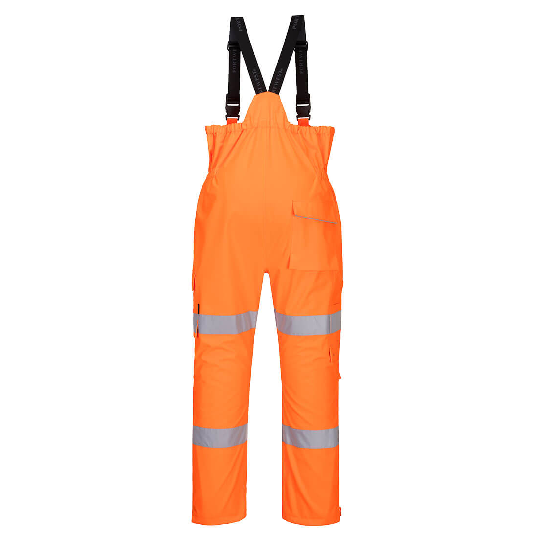Portwest S594 Hi-Vis Extreme Rain Bib and Brace_Orange