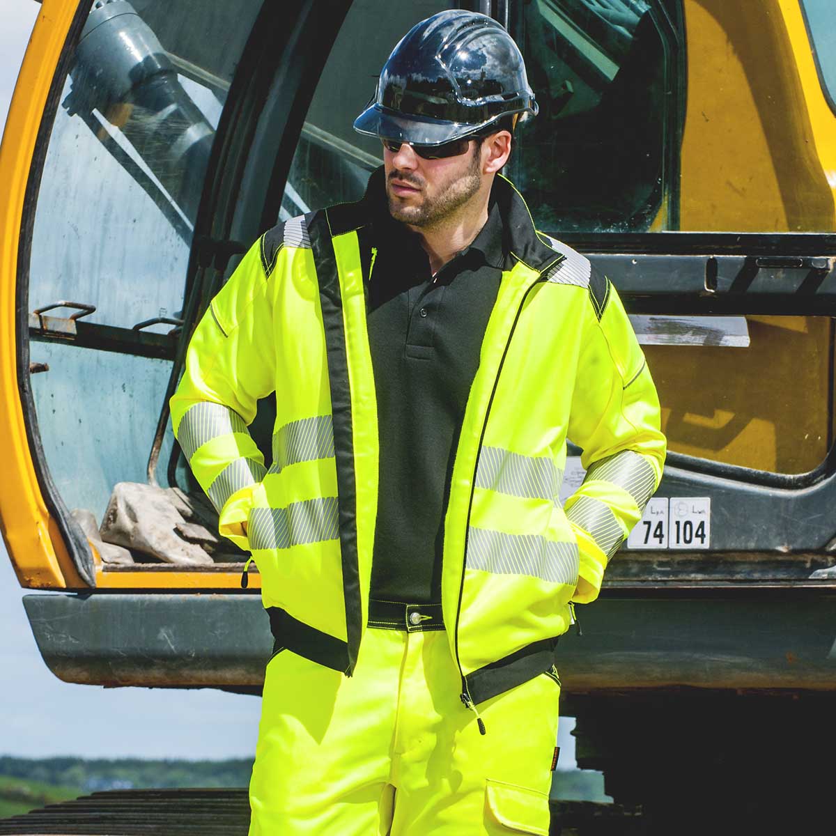 Portwest PW3 Hi-Vis Work Jacket - Yellow