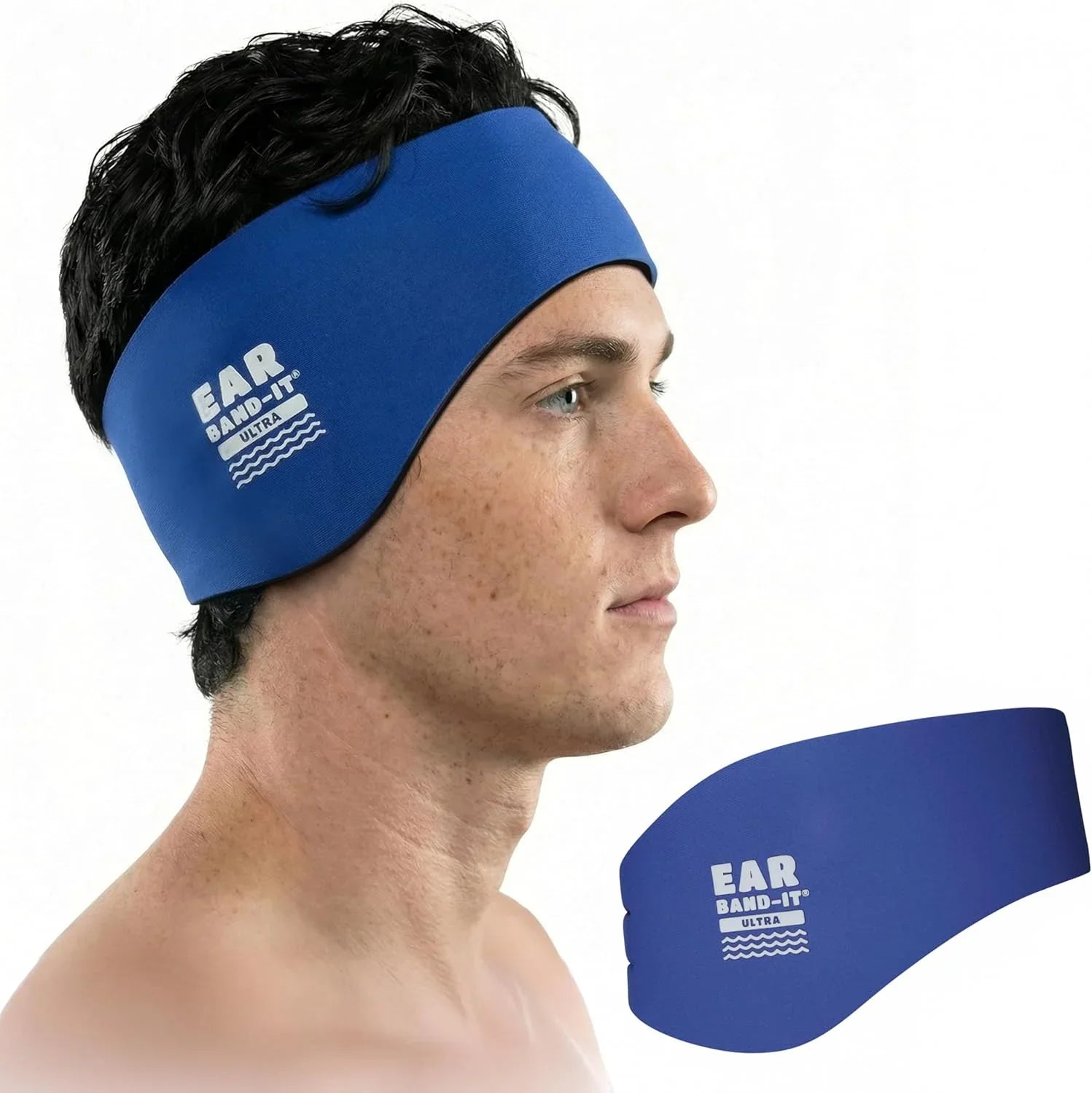 Ear Band it Ultra Blue swimming Headband Large size