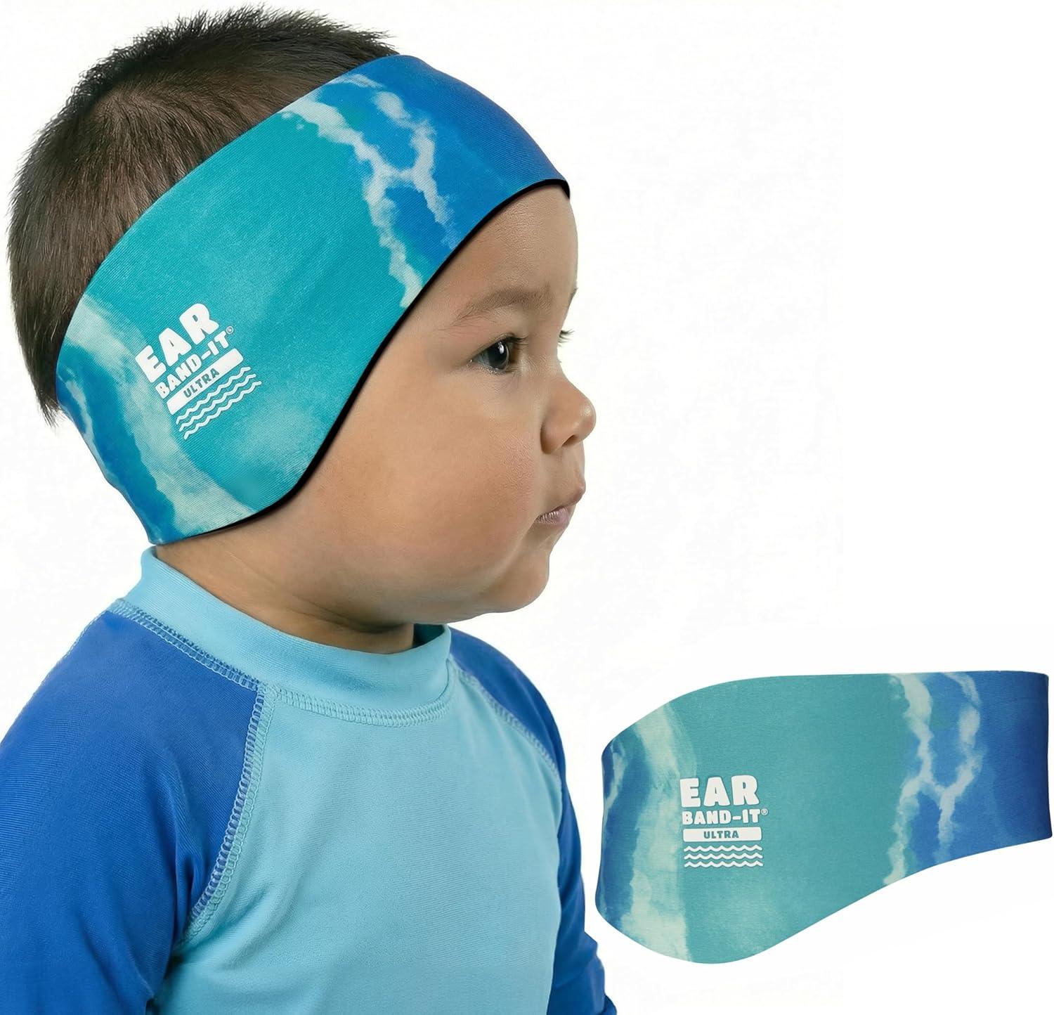 Ear Band it Ultra Tie Dye Blue swimming Headband Small size