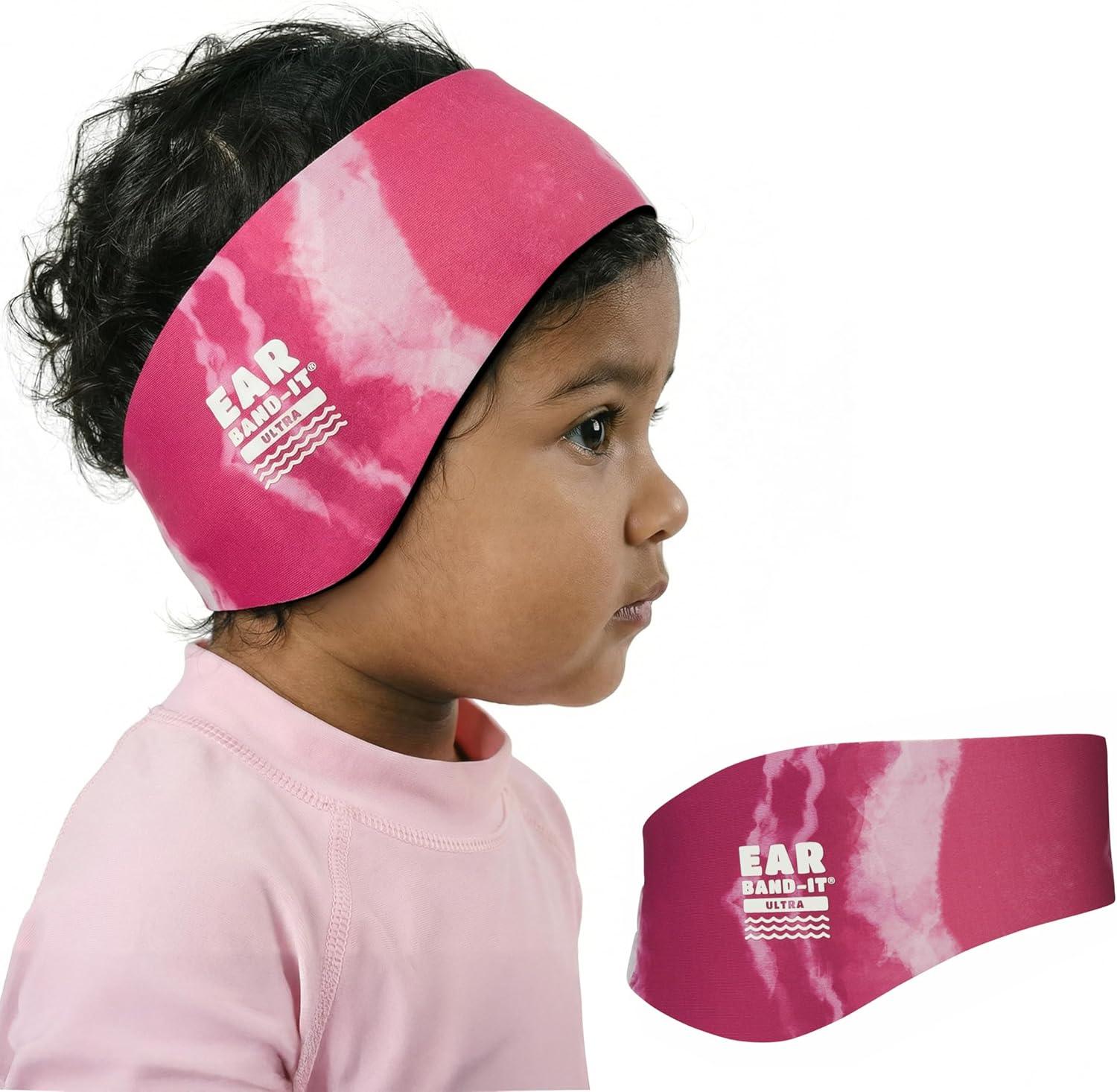 Ear Band it Ultra Tie Dye Pink swimming Headband Small size