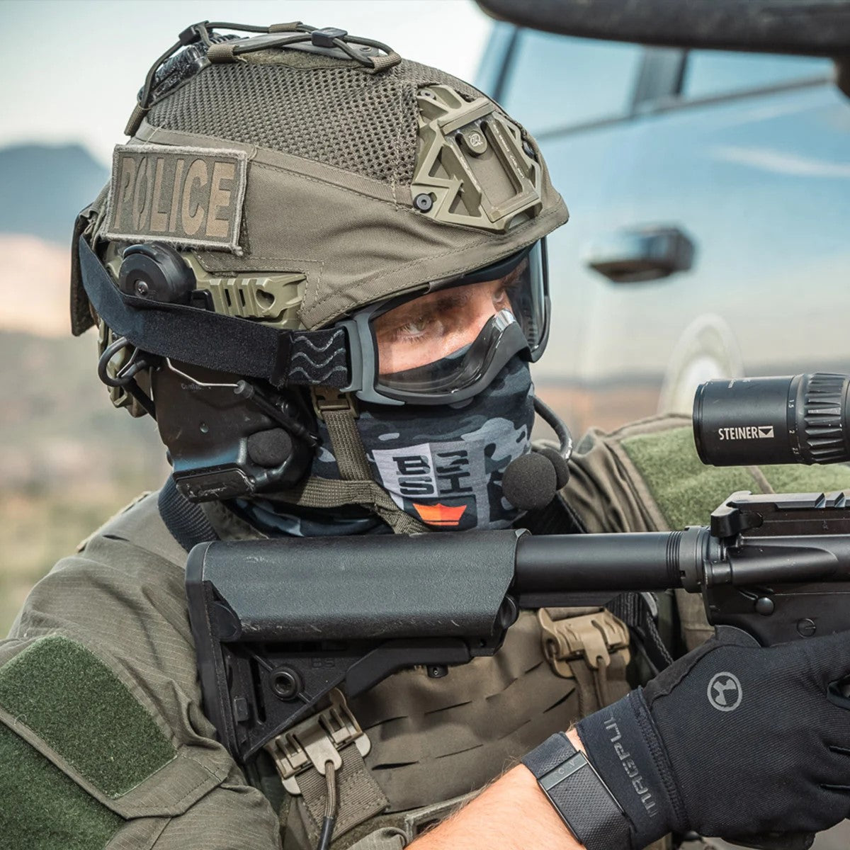 Bolle X1000 Vented Ballistic Goggles Kit with Interchangeable Lenses