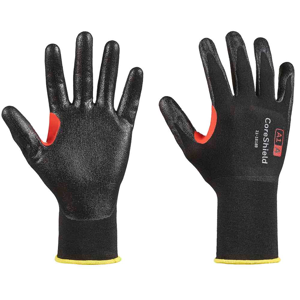Honeywell CoreShield 21-1818B Super Thin Nitrile Coated 18 Gauge Handing Gloves