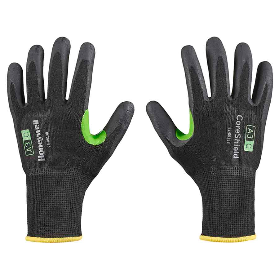 Honeywell CoreShield 23-0513B Basalt Black Liner Foam Nitrile Coating Cut Level A3/C Gloves