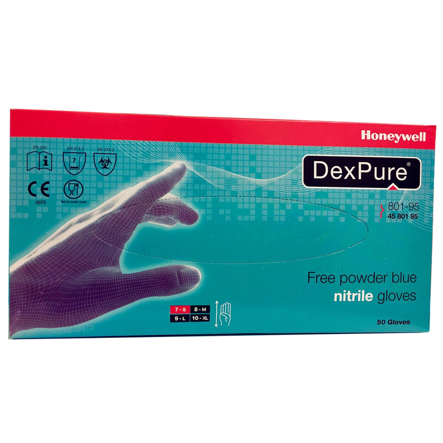 Honeywell DexPure 801-95 Free Power Blue Nitrile Gloves 2