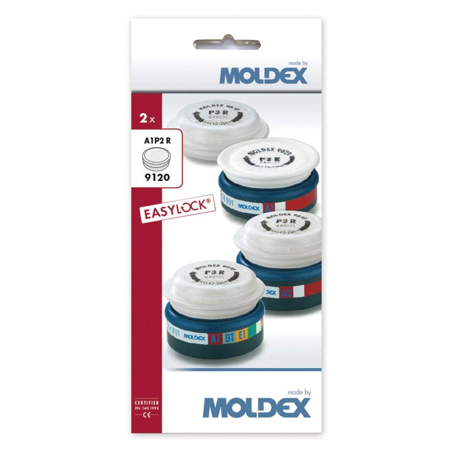 MOLDEX 9120 - A1P2 R EasyLock Pre-assembled Filters box