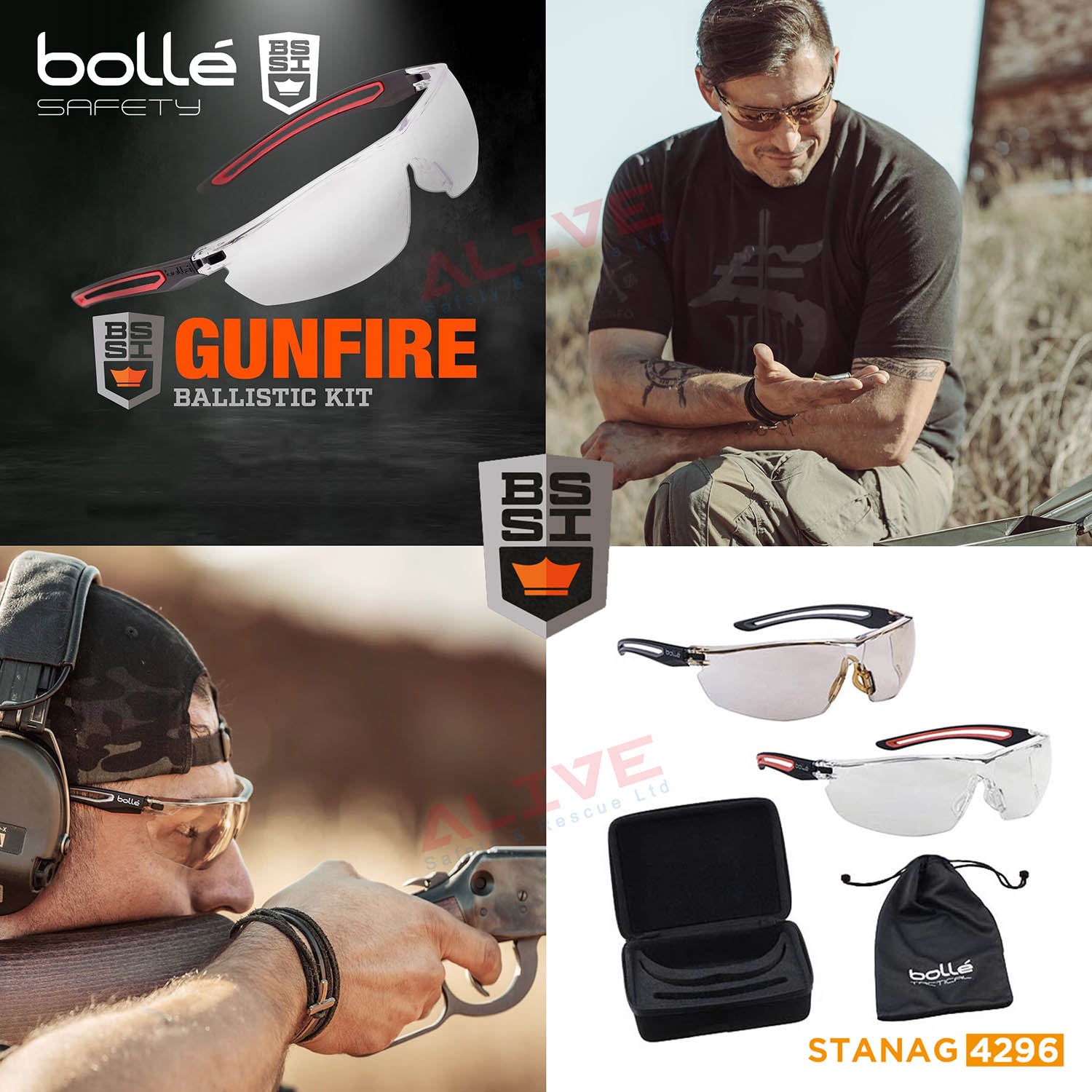 Bolle Tactical Gunfire Ballistic Glasses Kit – GUNFIREKIT