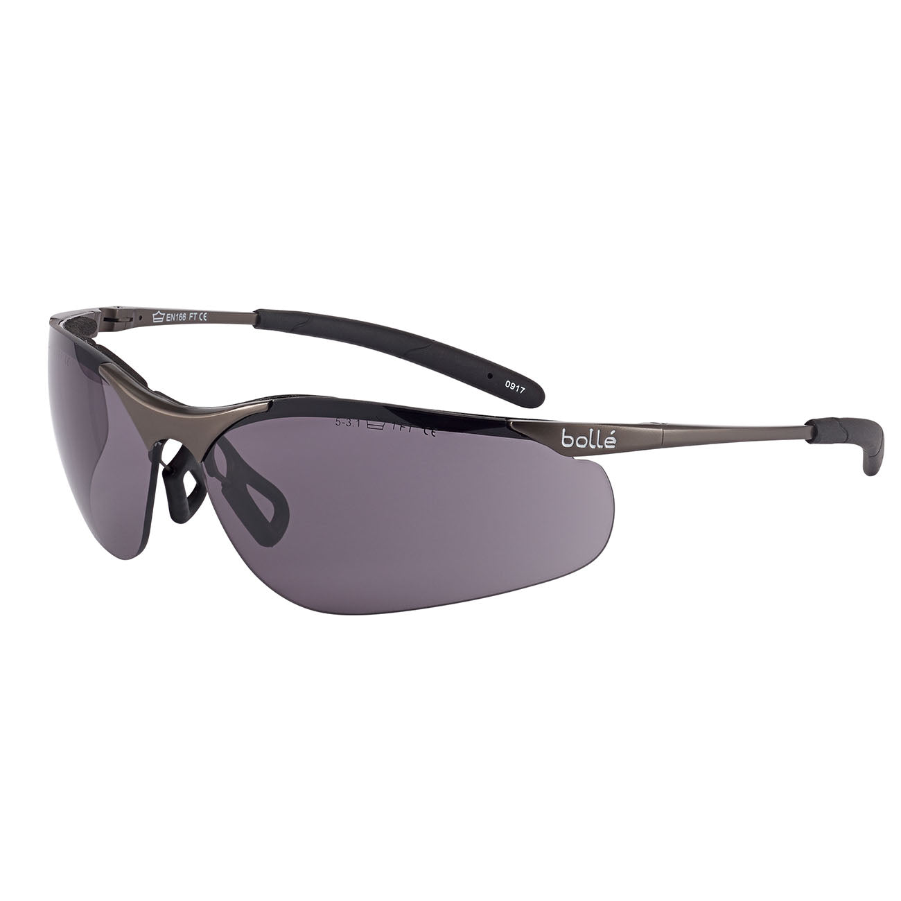 Bolle CONTOUR METAL CONTMPSF Safety Glasses Smoke Lens