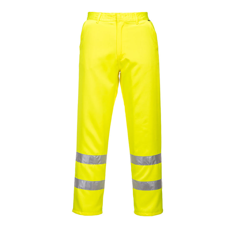 Portwest E041 Hi-Vis Poly-cotton Trousers - Yellow
