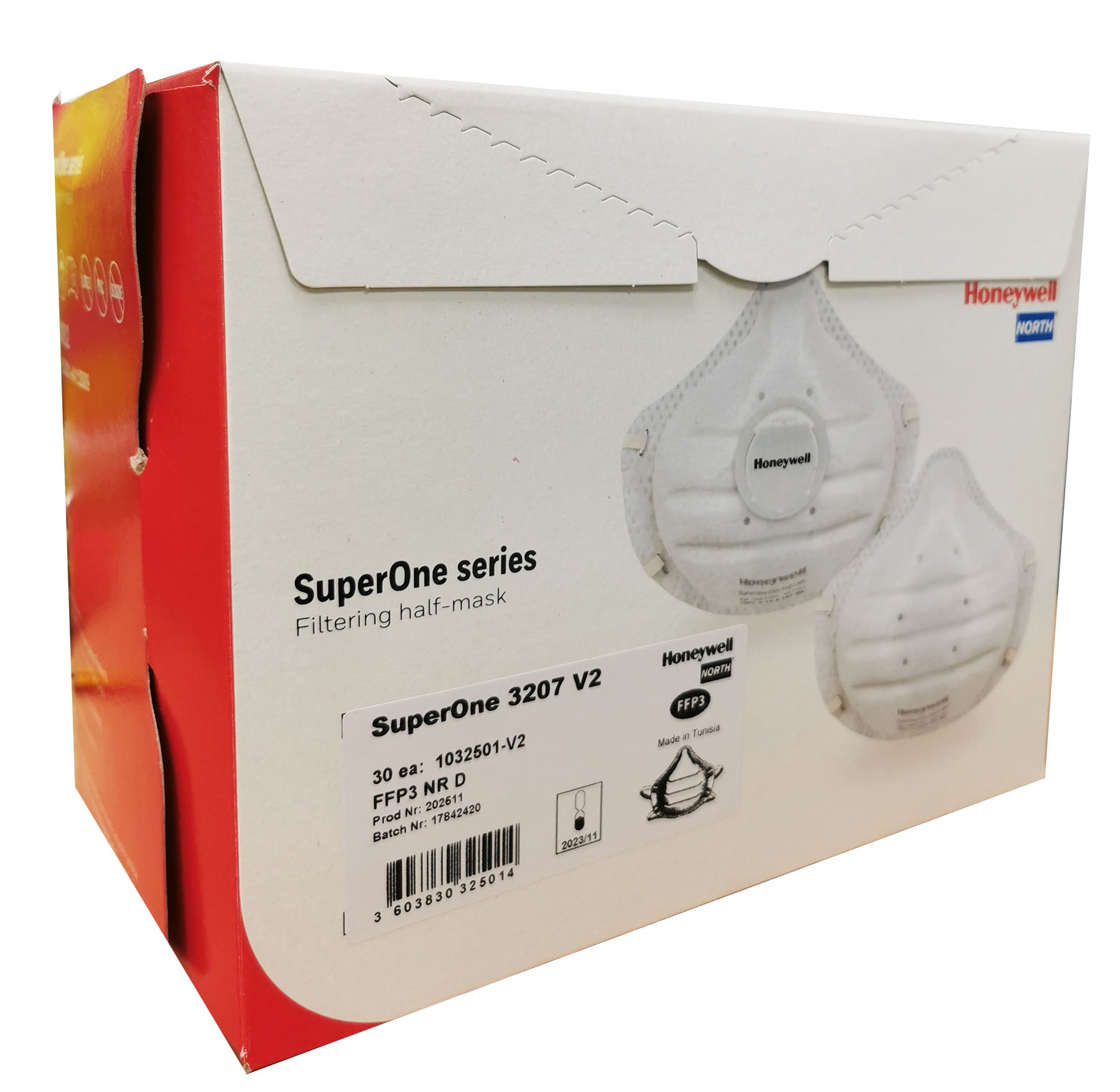 Honeywell SuperOne 3207 V2 FFP3 NR D respirator mask