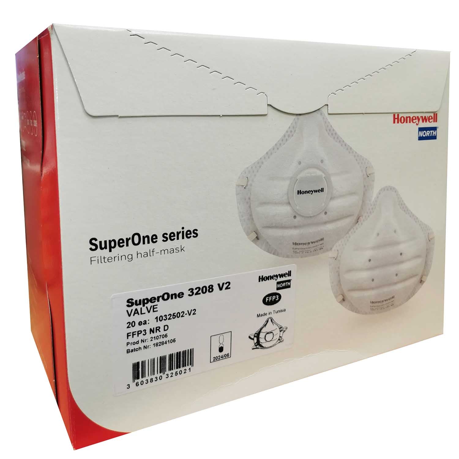 Honeywell SuperOne 3208 V2 FFP3 NR D respirator mask 