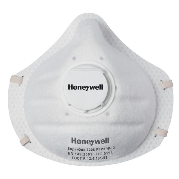 Honeywell SuperOne 3206-V2 FFP2 NR D Valved Respirator Mask - 20 units/Box