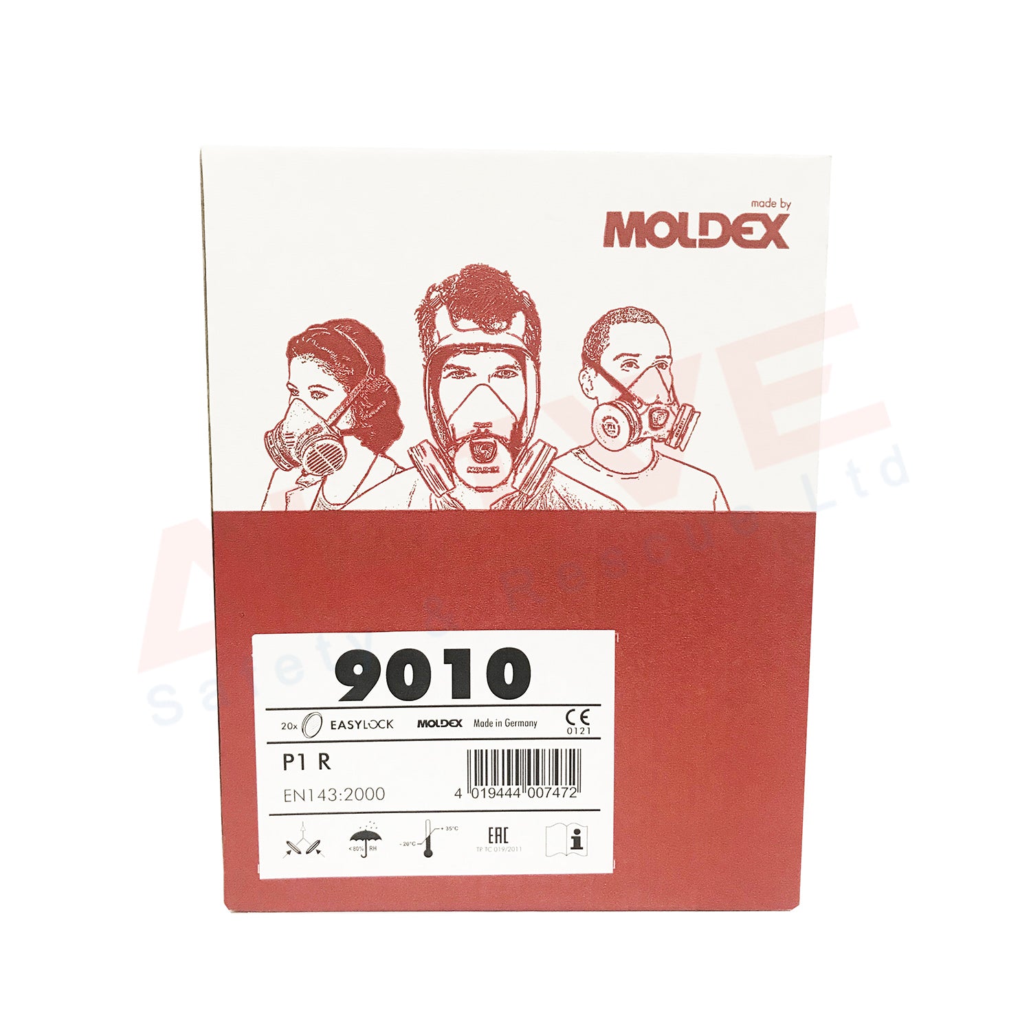 Moldex 9010 - P1 R Particulate Easylock Filter Box 1