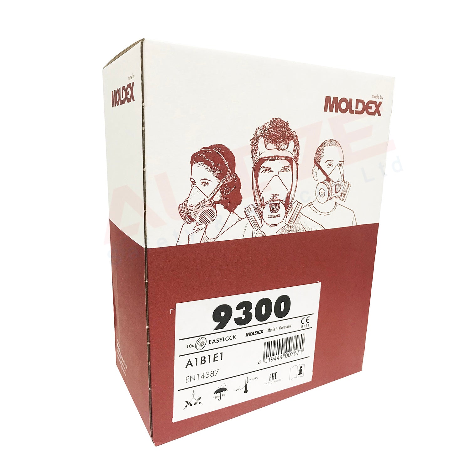 Moldex 9300 EasyLock A1B1E1 Gas Filters Box