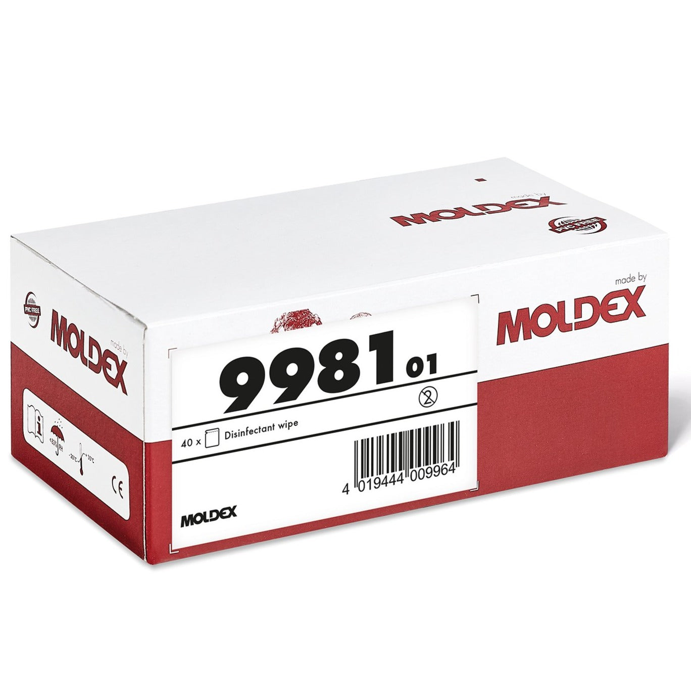 MOLDEX 9981 disinfectant wipes box